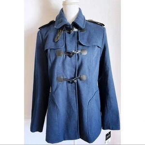 Nicole Miller • NWT Navy Collared Pea Coat